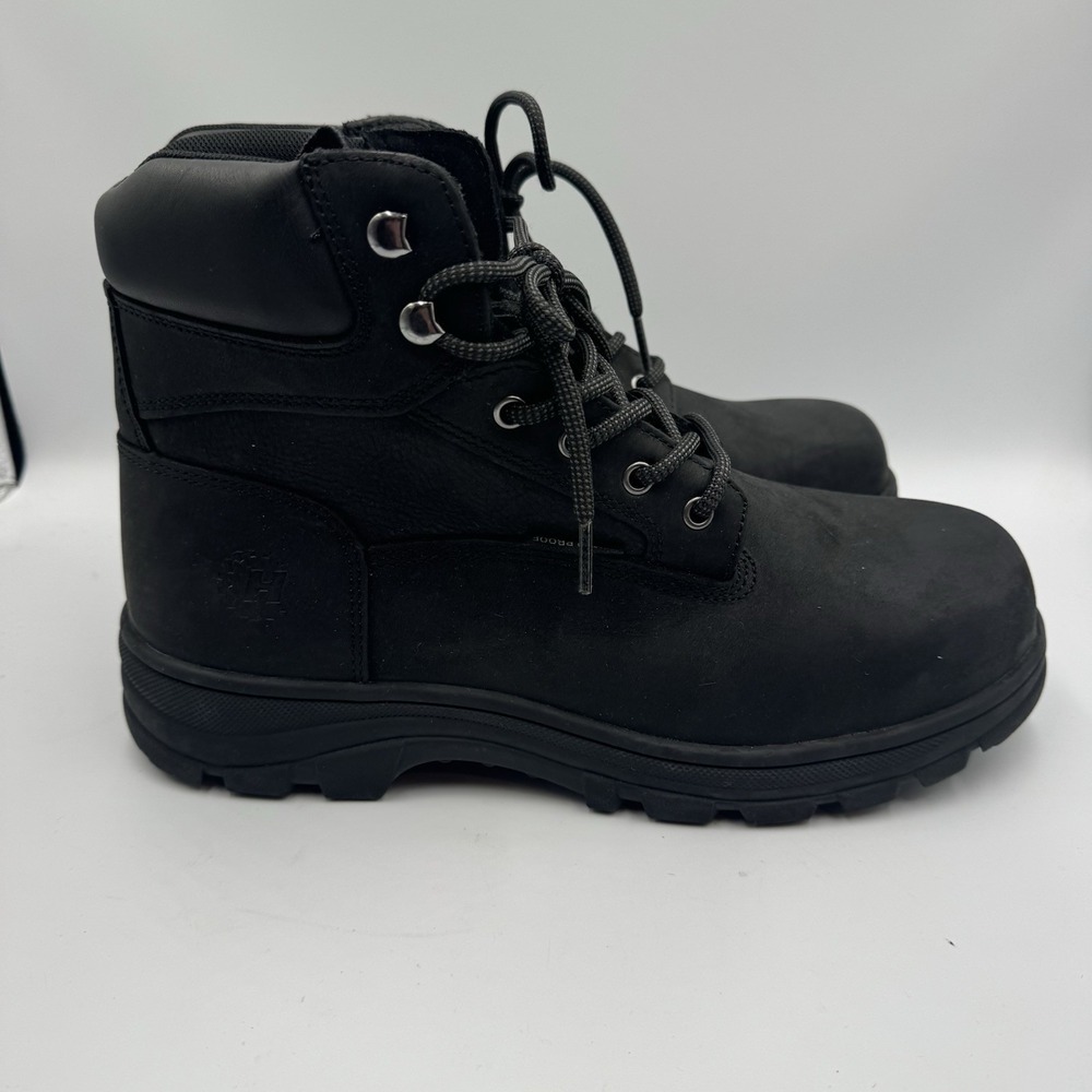 HyTest Men's Lithium Safety Boots Black Size 11.5W NWOT‎